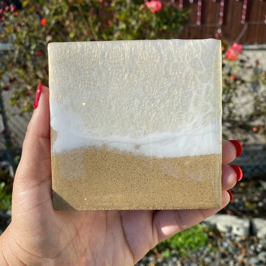 Set of 4 Pearl Square Wooden Coasters