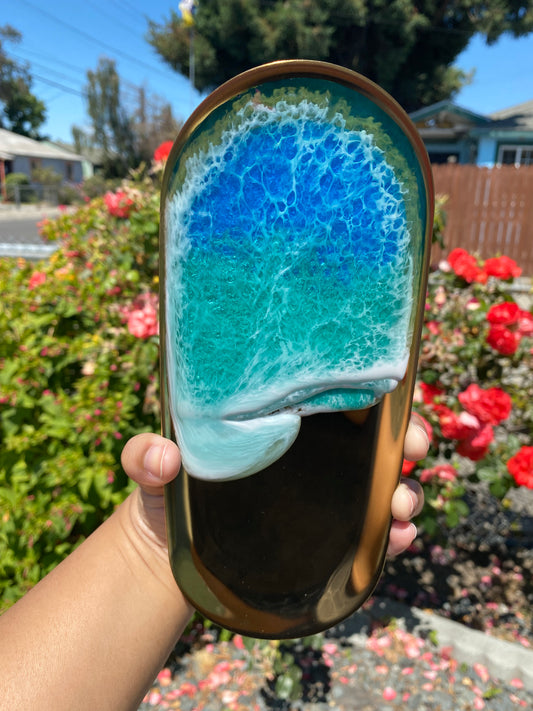 Beach Themed Gold Ring Dish