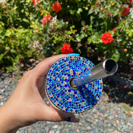 Beach Themed Glass Can