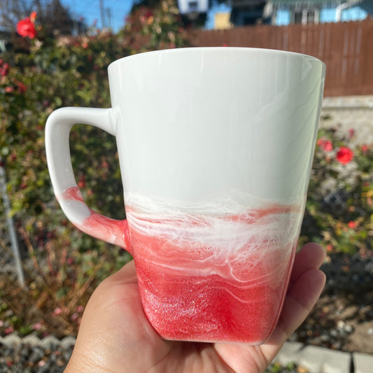 Pink Ceramic Mug with Handle