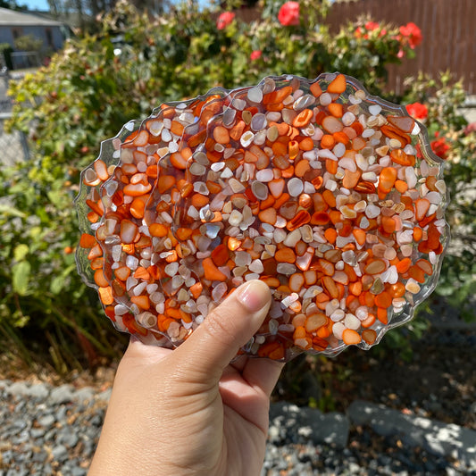 Set of 4 Mother of Pearl Geode Coasters Collection