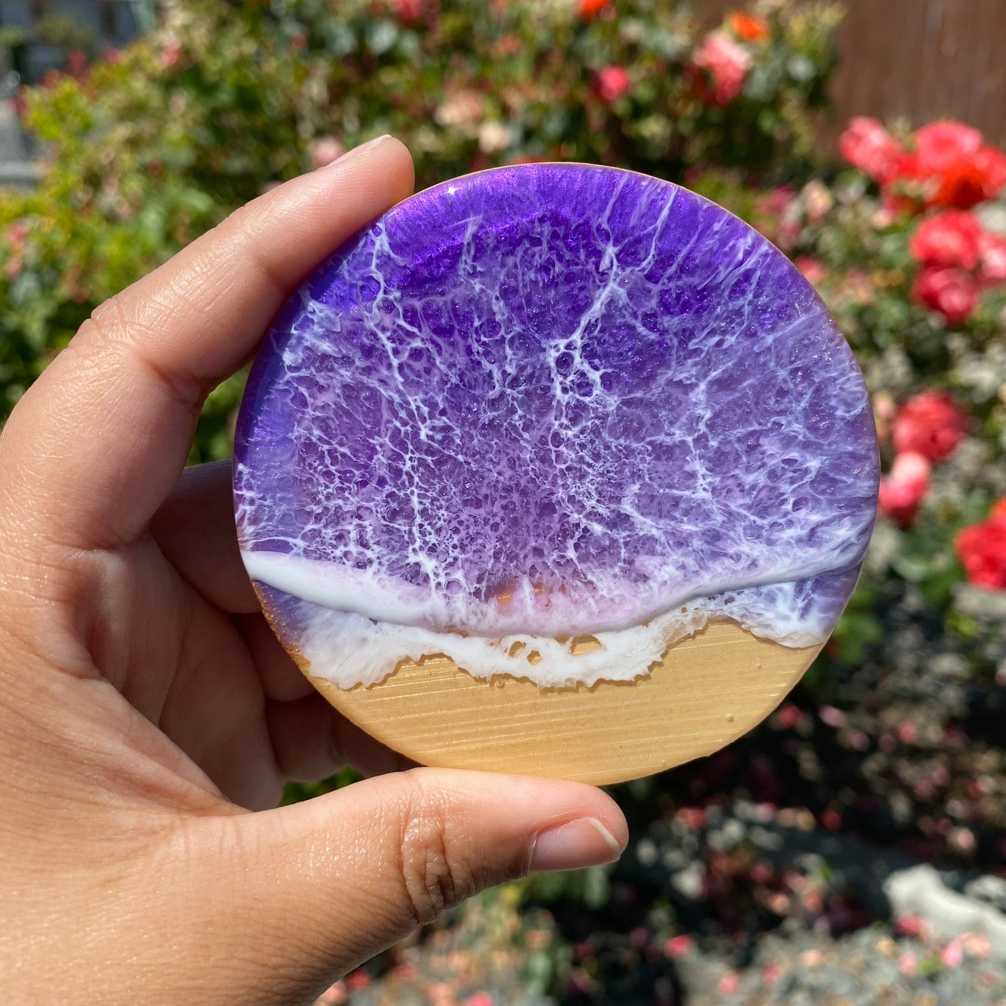 Round Wooden Refrigerator Magnets