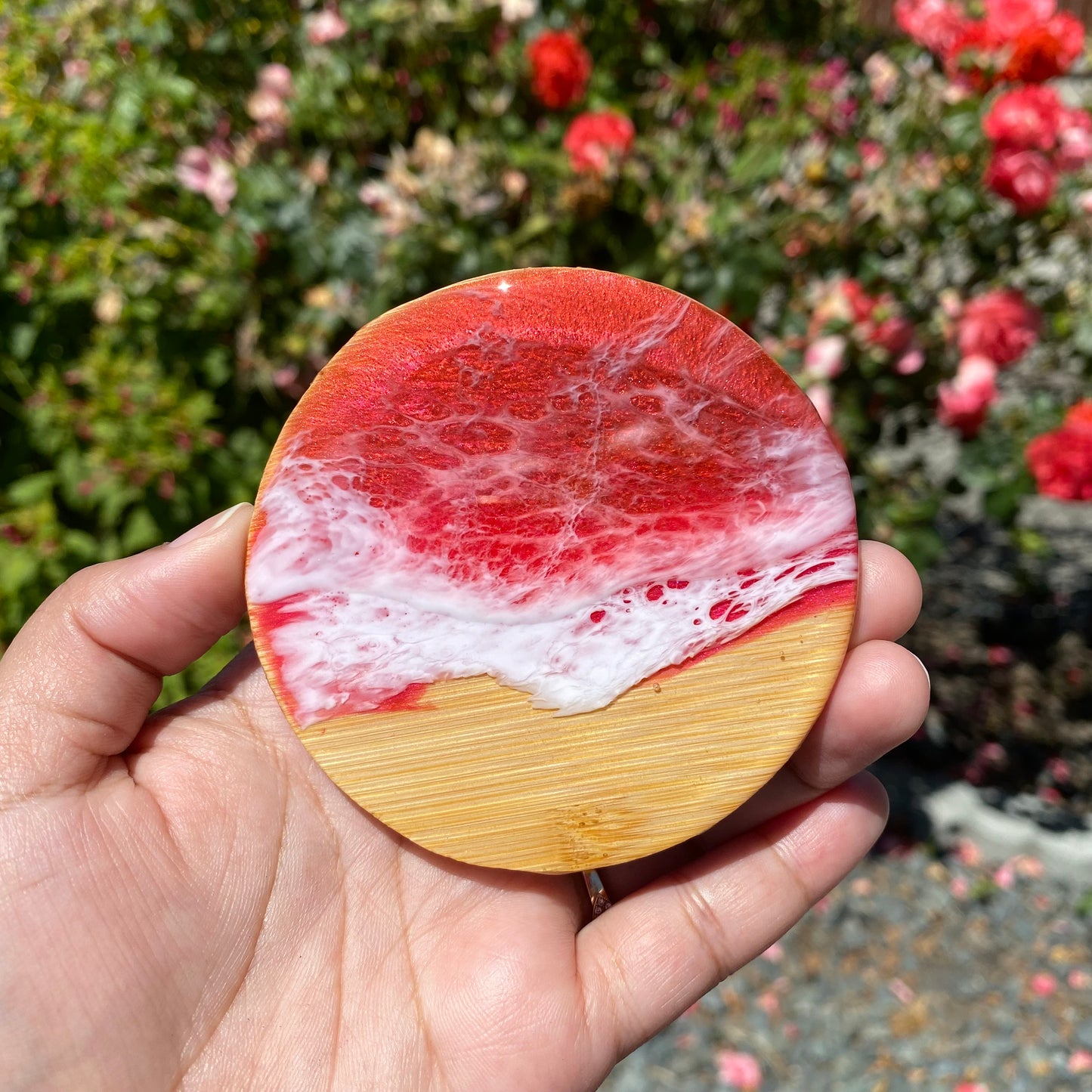 Round Wooden Refrigerator Magnets