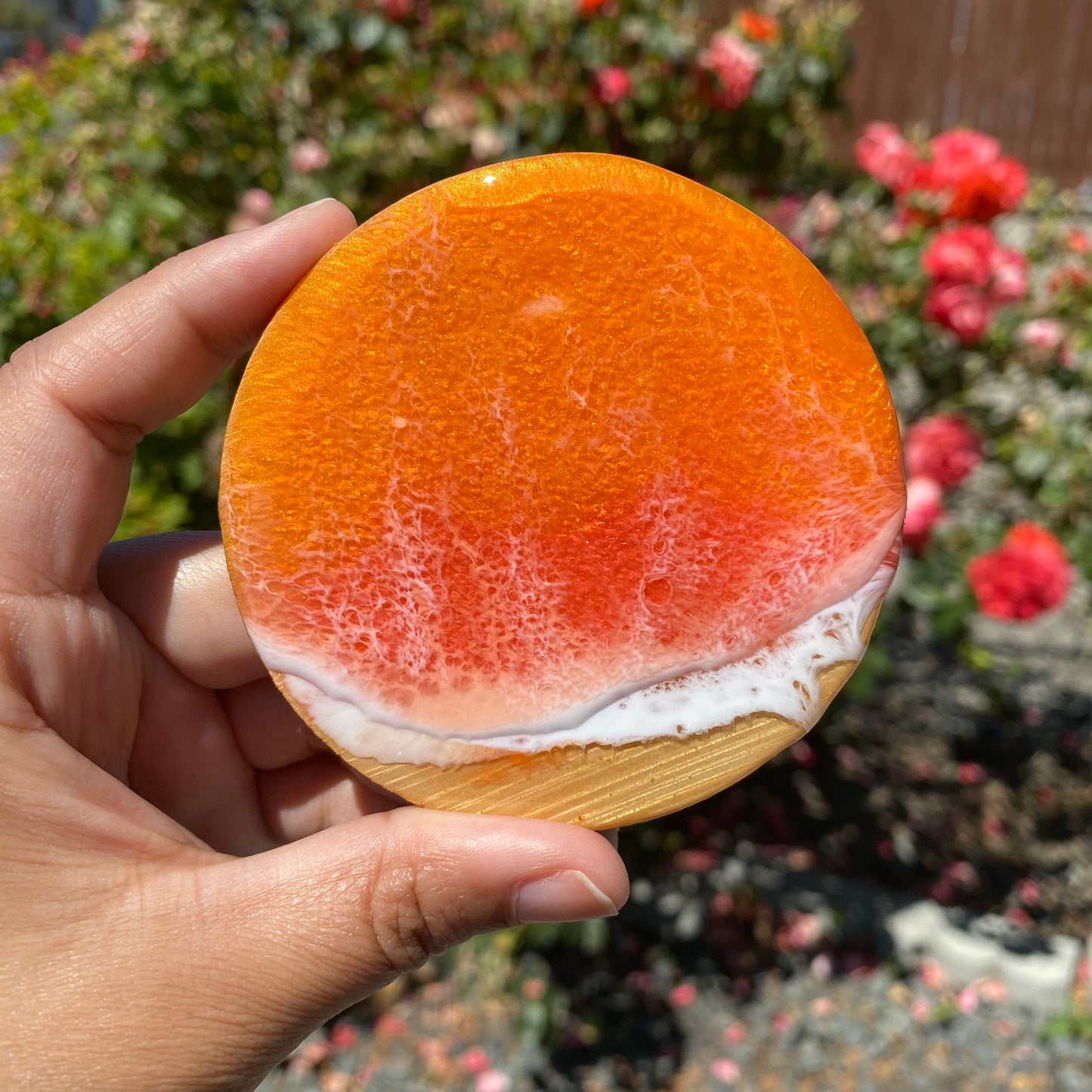 Round Wooden Refrigerator Magnets