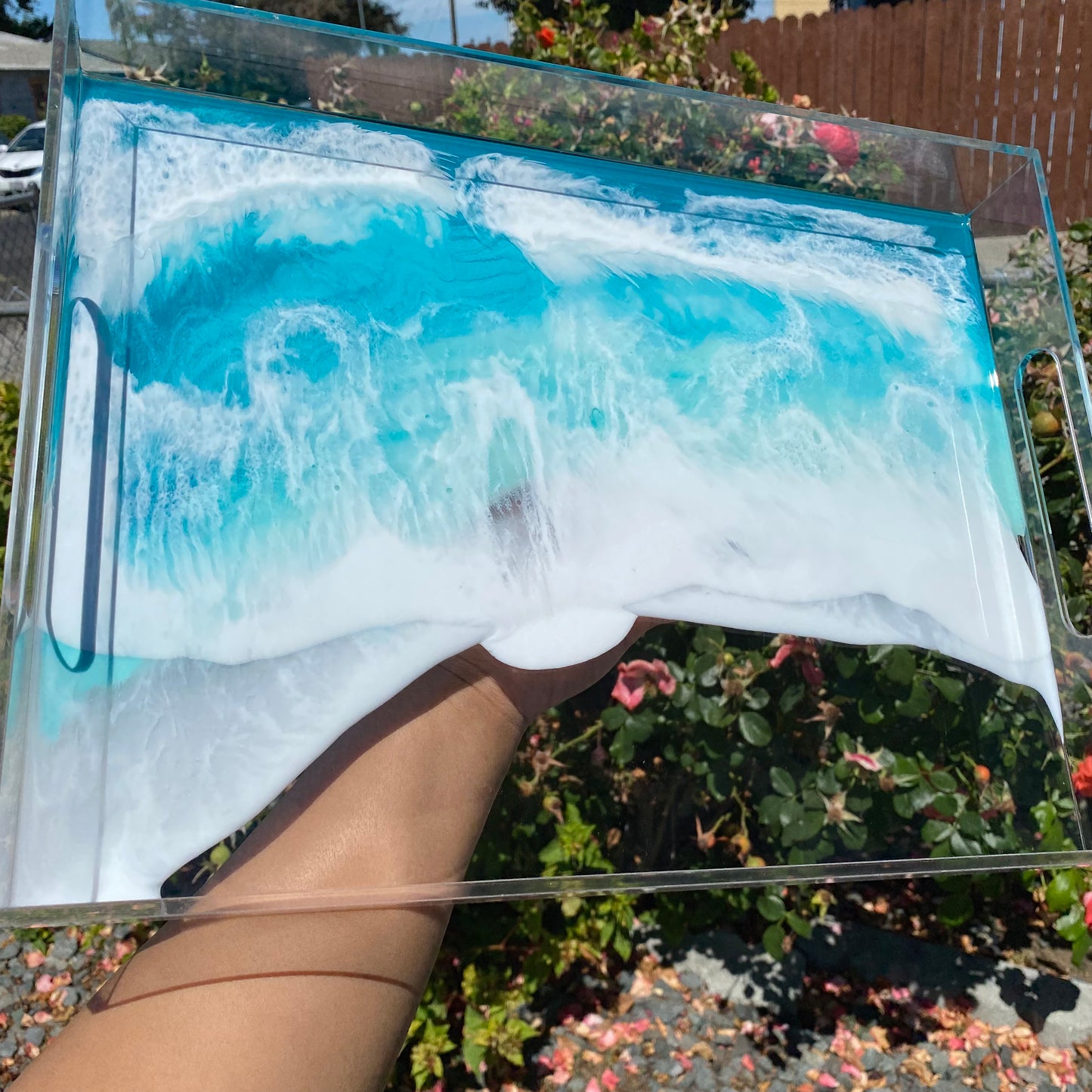 Beach Themed Clear Tray