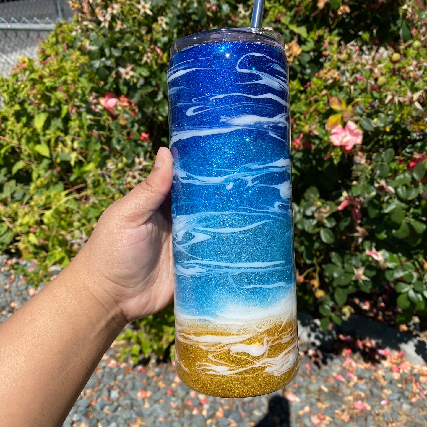 Beach Themed Stainless Steel Tumbler