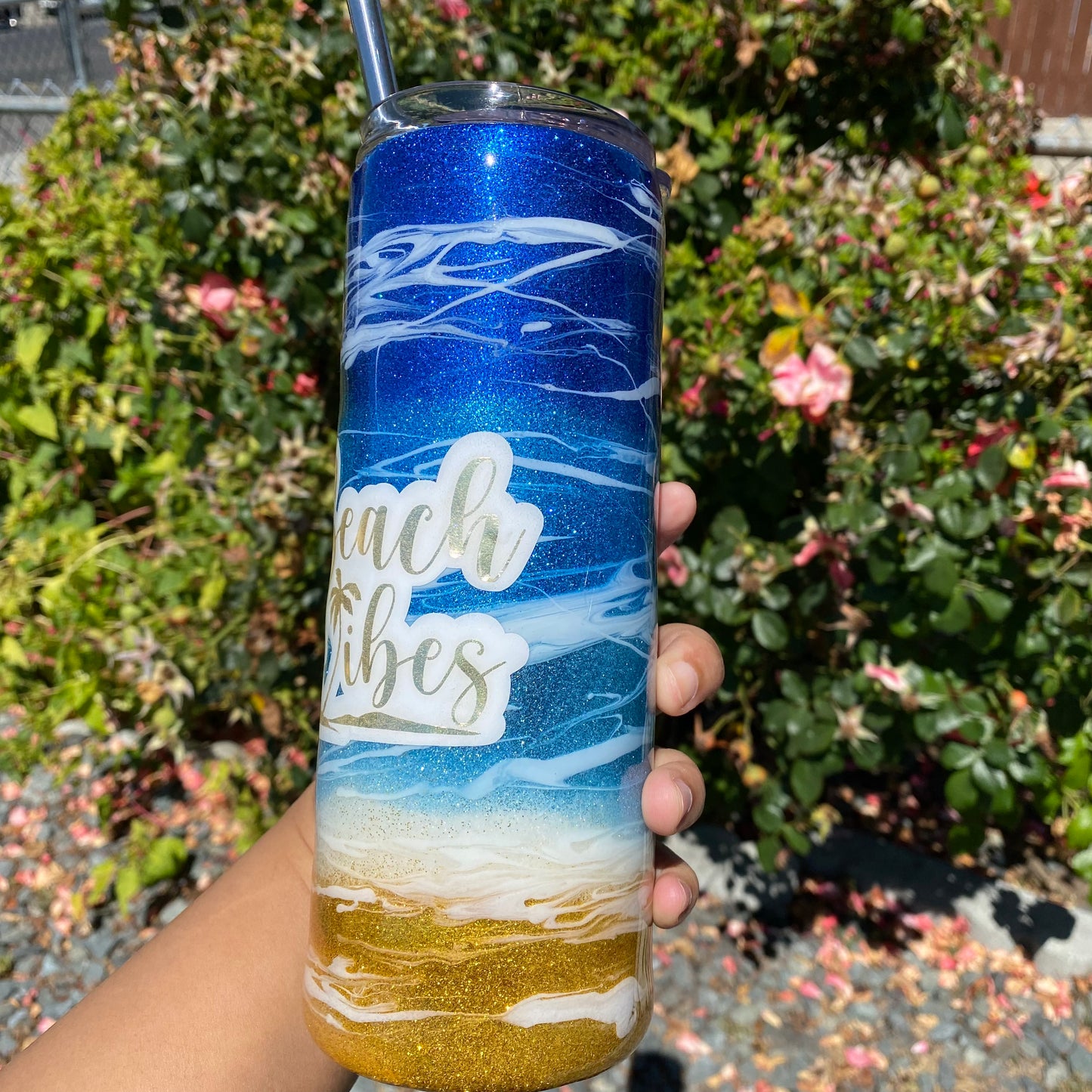 Beach Themed Stainless Steel Tumbler