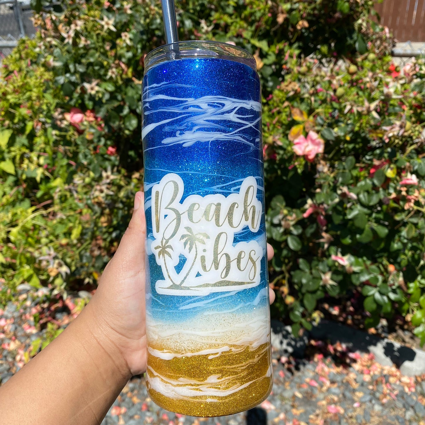 Beach Themed Stainless Steel Tumbler