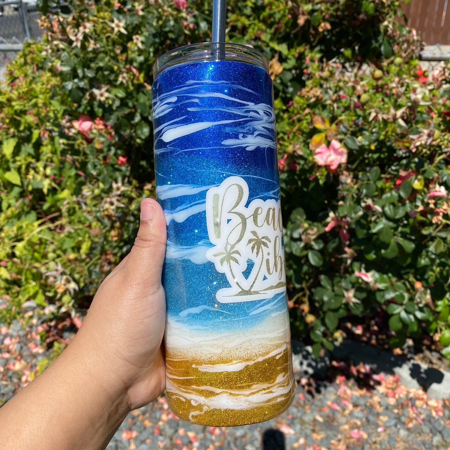 Beach Themed Stainless Steel Tumbler