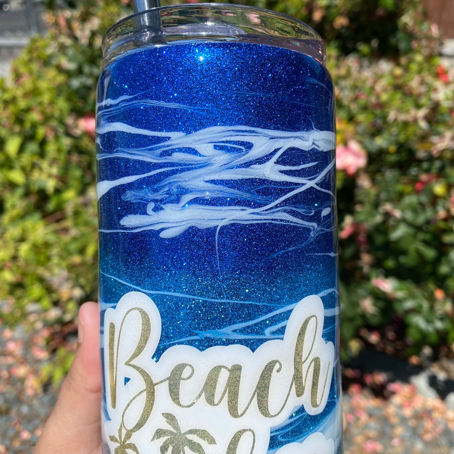 Beach Themed Stainless Steel Tumbler